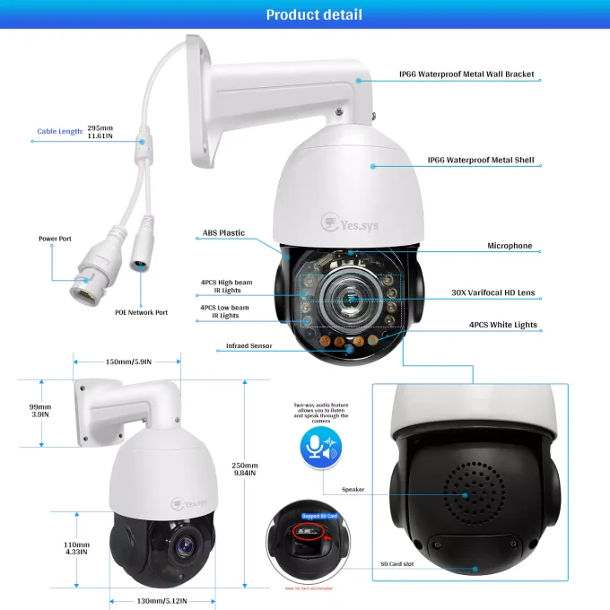 Eyes.sys 8MP 30X PTZ PoE Security Camera-22182 - Image 5