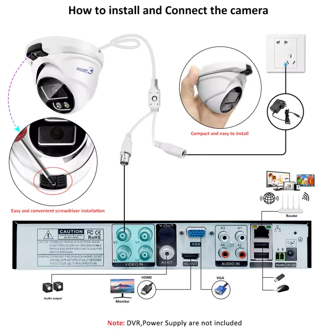 Eyes.sys 8MP 4K 4 IN 1 Dome Security Analog Camera HD IR Night-22193 - Image 4