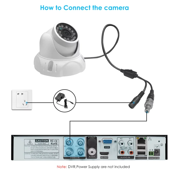1200TVL OSD Menu CCTV Analog Domo Surveillance Security Camera-22212 - Image 5