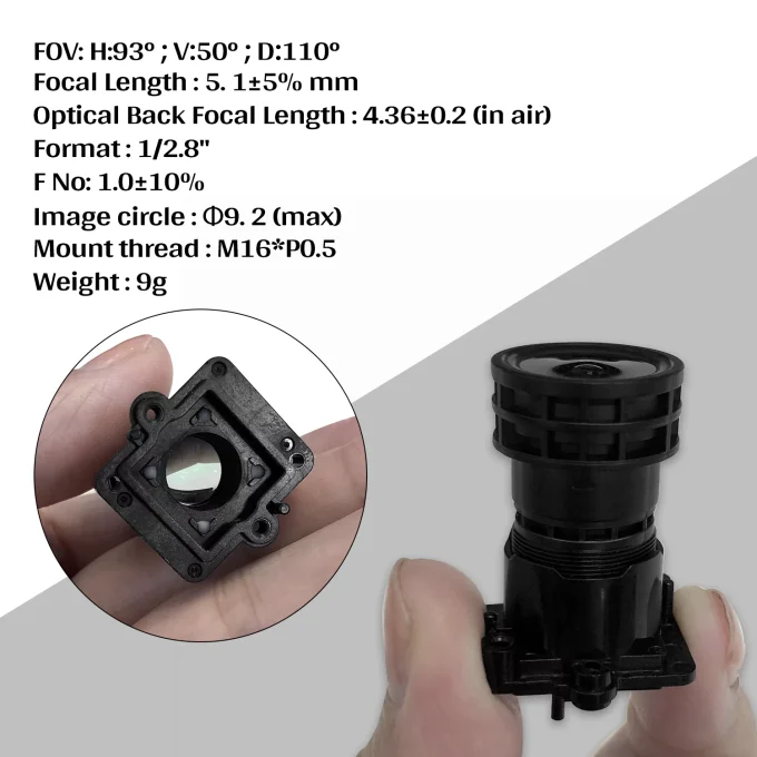 HD Starlight 5MP F1.0 3.6mm 6mm cctv lens black light 1/1.8″-22227 - Image 5