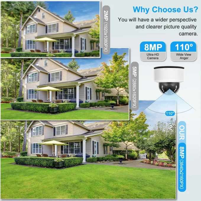 4K POE IP Camera Outdoor With SD Slot-MN837-PS - Image 3